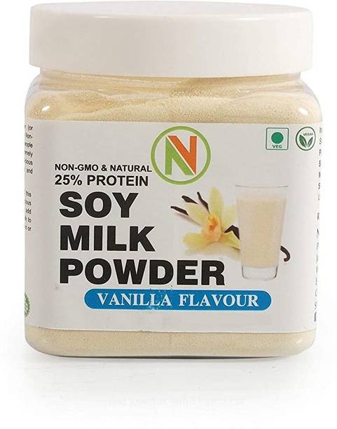 Nature Vit Soy Milk Powder, 600gm Vanilla Flavour Vegan, Non-GMO and 25% Protein Protein Shake