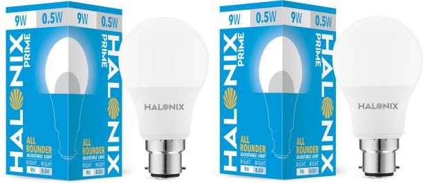 HALONIX LED PRIME BULB ALL ROUNDER 9W B22 Pack 2 9 W, 0.5 W Round B22 LED Bulb