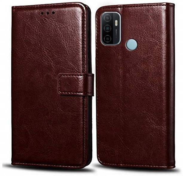 Krofty Flip Cover for OPPO A53, OPPO A33