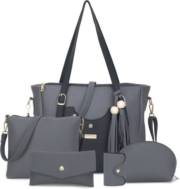 DIXON Women Grey, Black Hand-held Bag