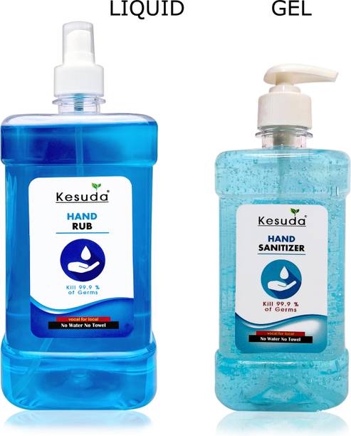 KESUDA 1L  MIST Spray with 500ml GEL  Pump White (1L+500ml) Hand Rub Pump Dispenser