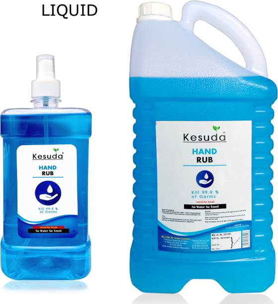 KESUDA 1L  MIST Spray with 5 Liter LIQUID  (1L+5L) Hand Rub Pump Dispenser