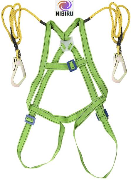 Nibiru Safety Belt, Harness with Scaffolding Hook Double Lanyard(Double hooks) Safety Harness