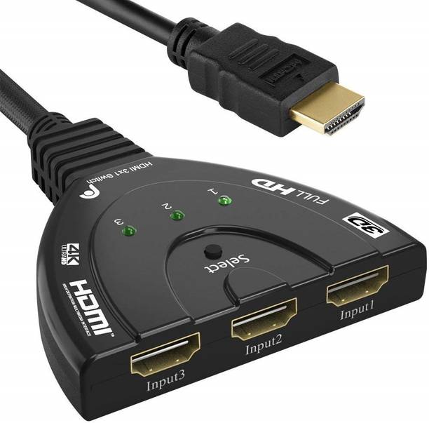 Wifton IVX-224-HDMI Switch 3x1 Switch Splitter with Pigtail Cable Media Streaming Device