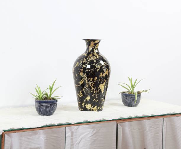 Flipkart Perfect Homes Black Gold Iron Vase