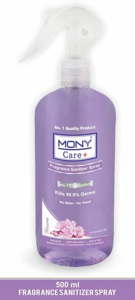 Mony Care Plus Fragrance Sanitizer Spray Blossom 75 % Alcohol Content Hand Sanitizer Pump Dispenser