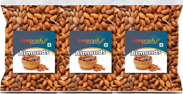 Annprash PREMIUM QUALITY ALMONDS/ BADAM 1.5KG (500GMx3) Almonds