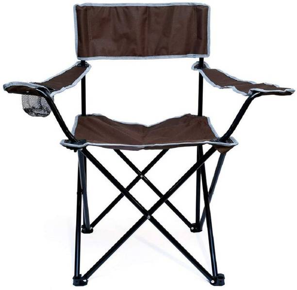 lOMESH Foldable Garden Chair Portable Lightweight Folding Camping Chairs with Matching Tote Bag(Brown, Medium) Metal Outdoor Chair