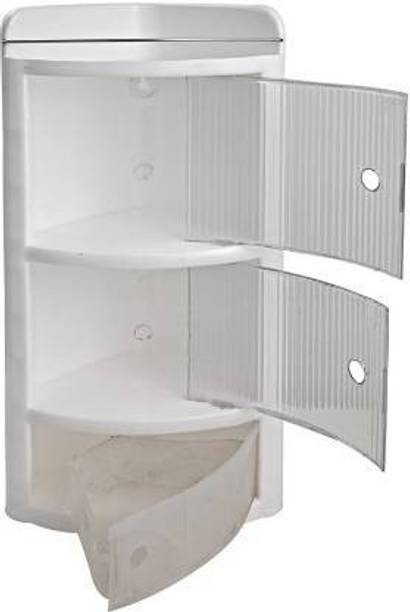 HOMACE Crystal corner cabinet for bathroom, kitchen and office Plastic Wall Shelf