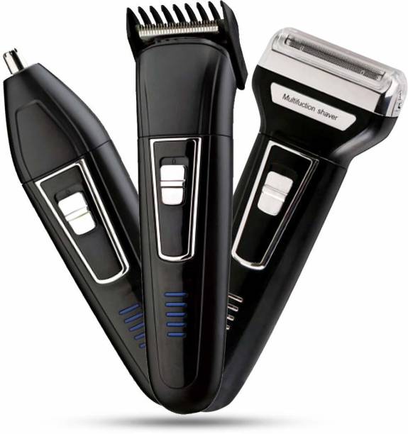 FIRSTLIKE Professional Shaver, 3 in 1 Beard, Nose and Ear Waterproof Trimmer Grooming Kit 60 min  Runtime 4 Length Settings