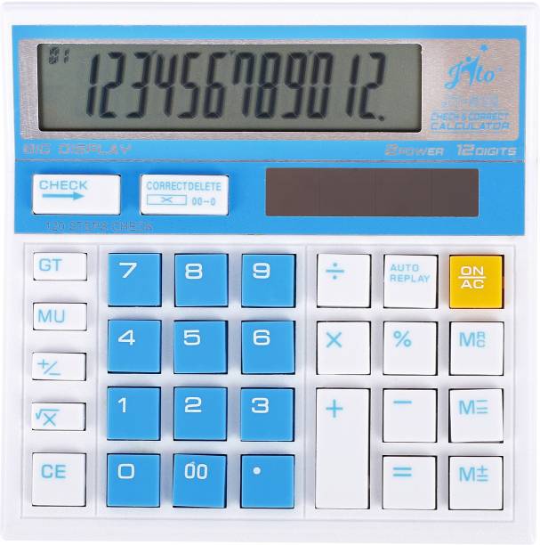 jito 12 Digits JT-512 Blue Check & Correct Big Display 1 Year Warranty Basic  Calculator