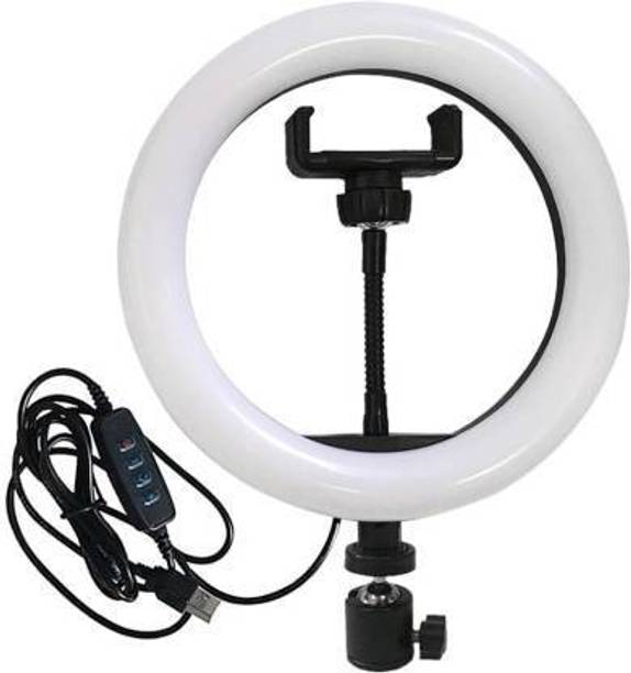 Wrapo 10 Inch Ring Light For In 3 Modes Adjustable Light Dimmable Light For smartphone With Phone Holder For Youtube Tik tok Video Live Photo Studio make up Ring Flash Flash
