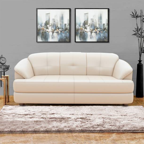 Bharat Lifestyle Leatherette 3 Seater  Sofa