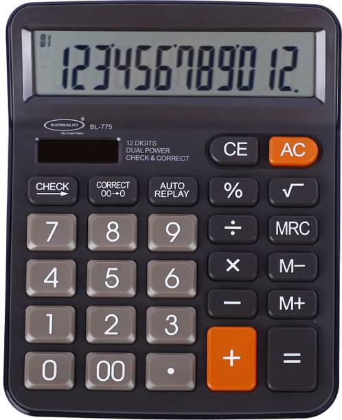 bambalio 12 digits bl 775 large display 3 years warranty basic calculator