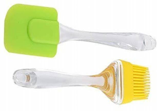megadaller Silicone Spatula and Pastry Brush Set Special (Pack of 3) silicon Flat Pastry Brush