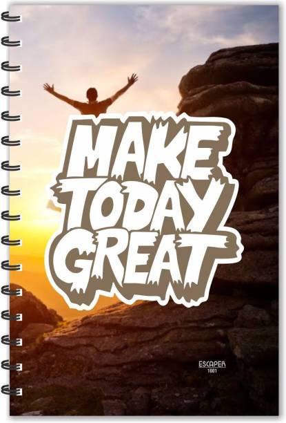 ESCAPER Make Great Today (A) (Ruled - A5 Size) Designer Notepad A5 Note Pad Ruled 160 Pages
