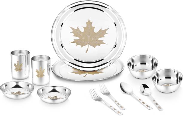 Classic Essentials Pack of 12 Stainless Steel Stainless Steel Dinnerware 12-Piec
