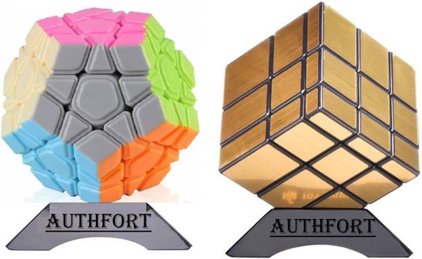 Authfort Megaminx & Mirror Gold Cube set