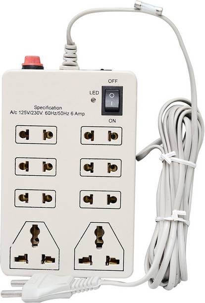 EssCart Mini Strip 8 Socket Extension Board 8  Socket Extension Boards