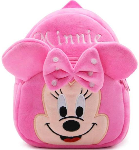 Ziraat Pink Minnie Mickey Mouse design kids school bag 14inche for 2 to 5 age School Bag (Pink. 12 L) Plush Bag (Multicolor, 14 inche) School Bag (Multicolor, 15 L) School Bag