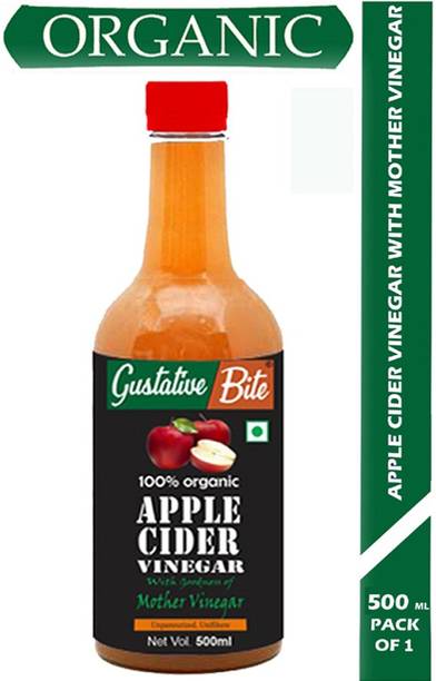 GustativeBite Organic Apple CiderVinegar with Mother of Vinegar for Weight Loss Vinegar 500ml Vinegar