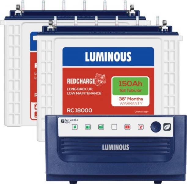 LUMINOUS RC18000TT+EcoWatt1650 Tubular Inverter Battery