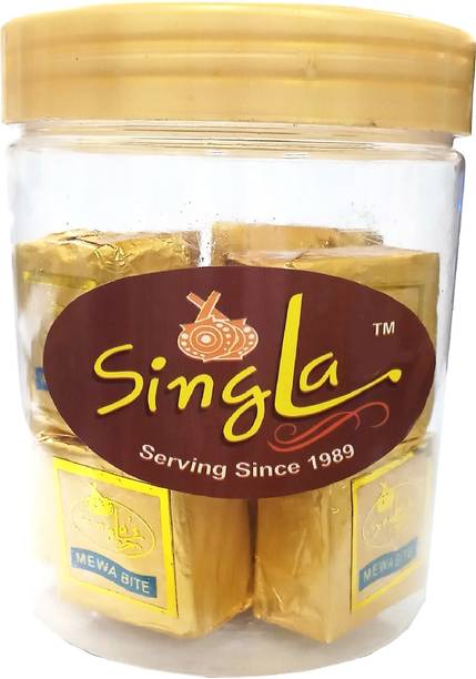 Singla Mewa Bite Burfi Sweet 200g Plastic Bottle