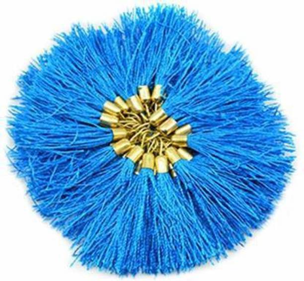 Crafto Thread Tassels Bunch for DIY Crafts, Keychain, Bags, Jewelry (Royal Blue) -100 Pieces