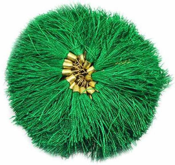 Crafto Thread Tassels Bunch for DIY Crafts, Keychain, Bags, Jewelry (Dark Green) -100 Pieces