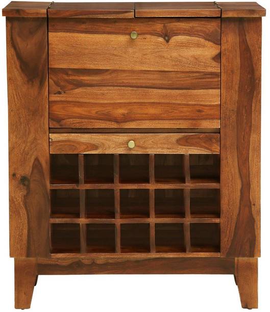 pipercrafts Solid Wood Bar Cabinet