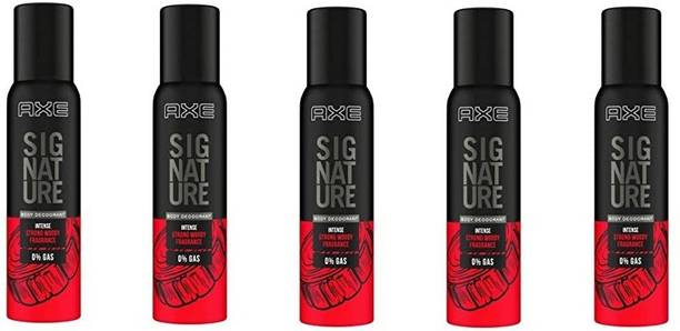 AXE intense deodorant each 122ml pack of 5 Body Spray  -  For Men & Women