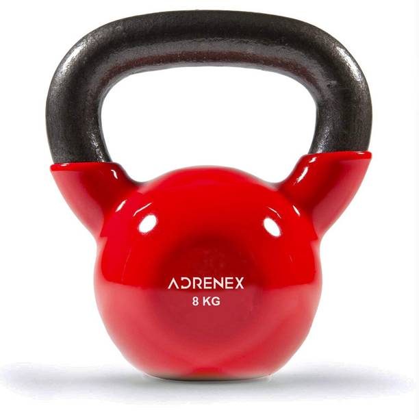 Adrenex 8 kg CAST IRON VINYL COATED kettlebell Red Kettlebell