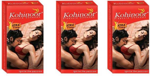 KOHINOOR Extra Time Smooth Condom-3 Pack-30 Condom Condom