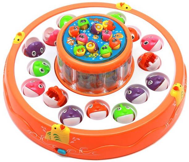 Tenmar Musical Fish Catching Game Big with 26 Fishes, 4 Pods & 3D Lights-174