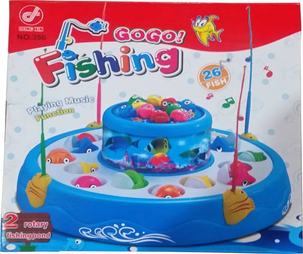 Tenmar Musical Fish Catching Game Big with 26 Fishes, 4 Pods & 3D Lights-166