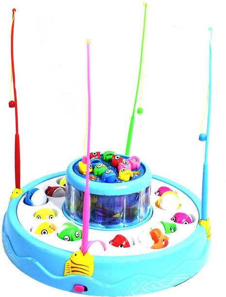 SALEOFF Musical Fish Catching Game Big with 26 Fishes, 4 Pods & 3D Lights-206