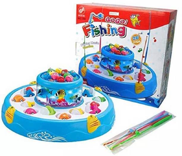 Tenmar Musical Fish Catching Game Big with 26 Fishes, 4 Pods & 3D Lights-153