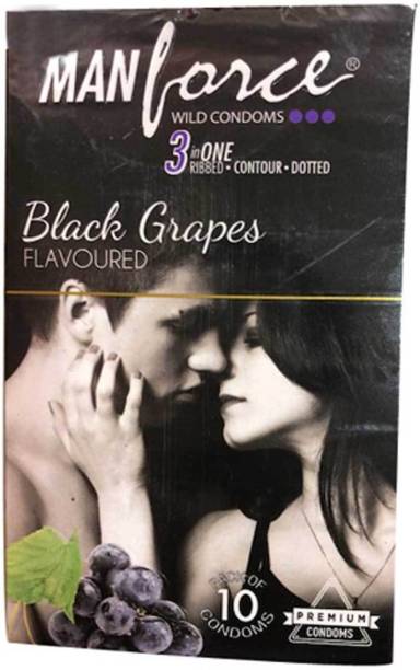 MANFORCE Black Grape Flavoured Condom Condom