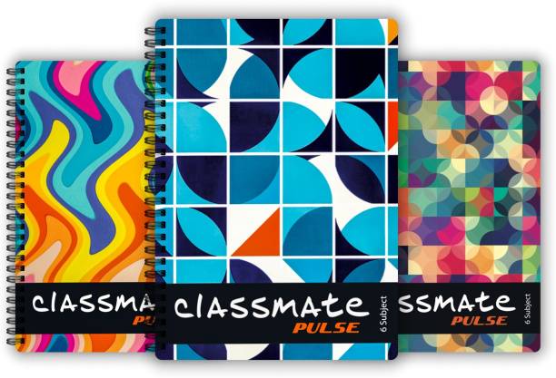 Classmate Pulse 6 Subject (267 X 203 mm) Spiral Regular Notebook Unruled 300 Pages