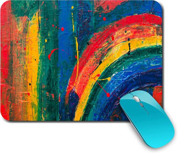 whats your kick Brush Strock | Painting | Brush Drawing | Stylish |Creative | Printed Mouse Pad/Designer Waterproof Coating Gaming Mouse Pad For Computer/Laptop (Multi17) Non Slip Base Mousepad