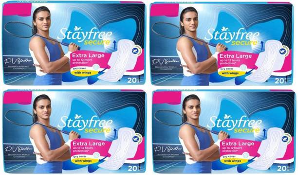 STAYFREE Secure Extra Large Cottony Pads Sanitary Pad