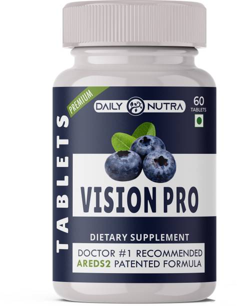 DAILY NUTRA Vision Pro Complete Eye Care Solution With Lutein, Zeaxanthin, Bilberry,