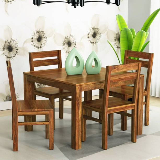 Sarswati Furniture Solid Wood 4 Seater Dining Table With 4 Chairs Dining Room Furniture/Hotel Solid Wood 4 Seater Dining Set