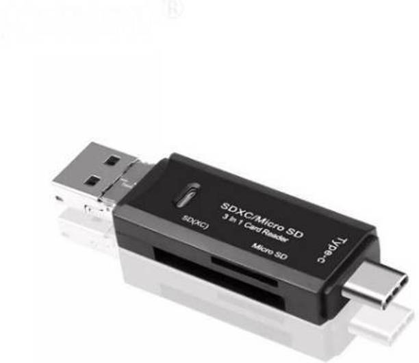 YOZOOT 3-in-1 USB 3.0/USB C/Micro USB Card Reader - SD, Micro SD, SDXC Micro SDHC, Micro SDXC Memory Card Reader Card Reader
