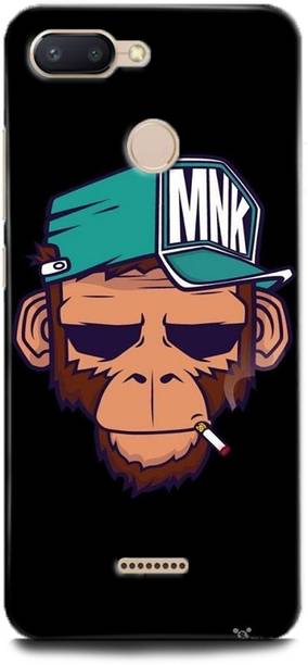 INDICRAFT Back Cover for Redmi 6 FUNKY, MONKEY, HAT AND CIGGRATE