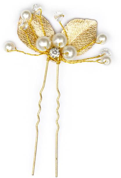 DESI Butik Beautiful Bridal Hair Pins for Women And Girls (Pack of 4) Hair Pin