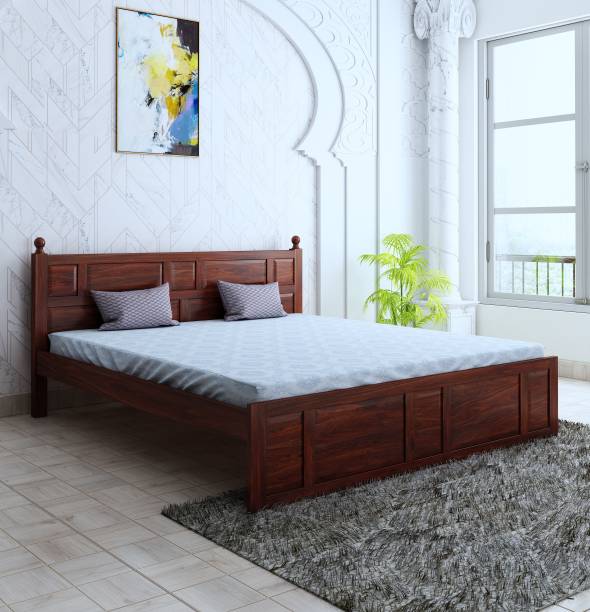 Wopno Furniture Pure Sheesham Wooden King Size Bed for Bedroom |Solid Wood Double Bed Solid Wood Queen Bed