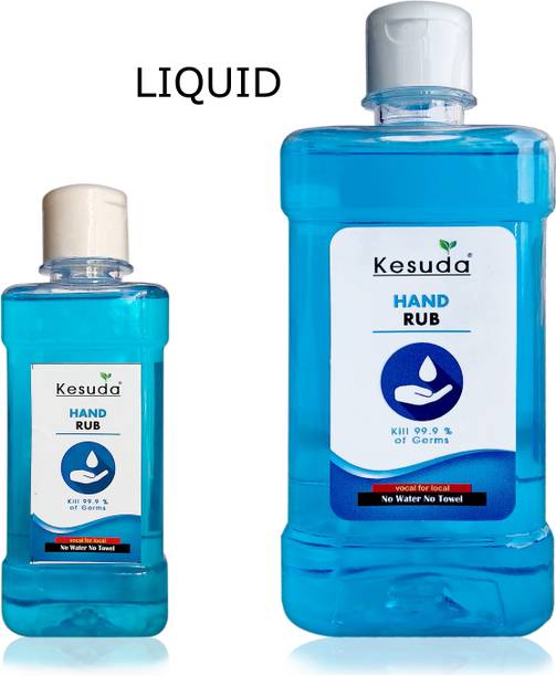 KESUDA 250ml  LIQUID Flip flop cap with 500ml LIQUID  with flipflop Cap (250ml+500ml) Hand Rub Bottle