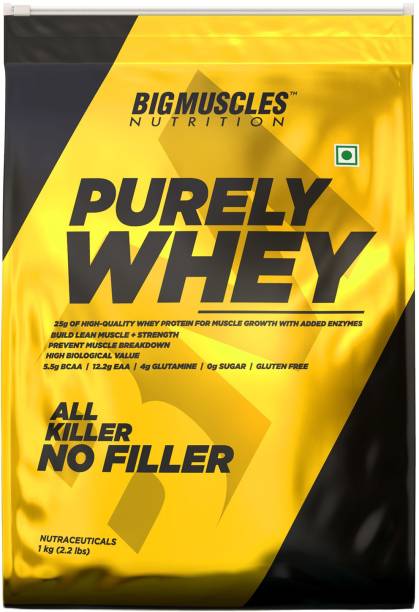 BIGMUSCLES NUTRITION Purely Whey | Isolate Whey Matrix 25g Protein, 12.2g EAA, 4g Glutamine, 0g Sugar Whey Protein
