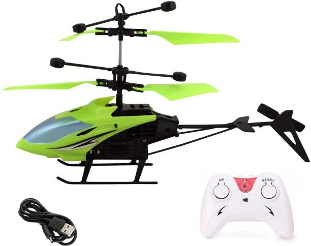 DIVI DIVINE Infrared Induction Electronic Sensor Helicopter(Without Remote) USB Charger Flying Helicopter with Flashing Light Toys for Boys Kids